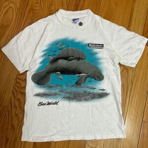 90s Sea World “Last Generation” Manatees white cotton T-shirt